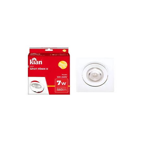 SPOT EMB. LED KIT RD. 7W 3.000K KIAN