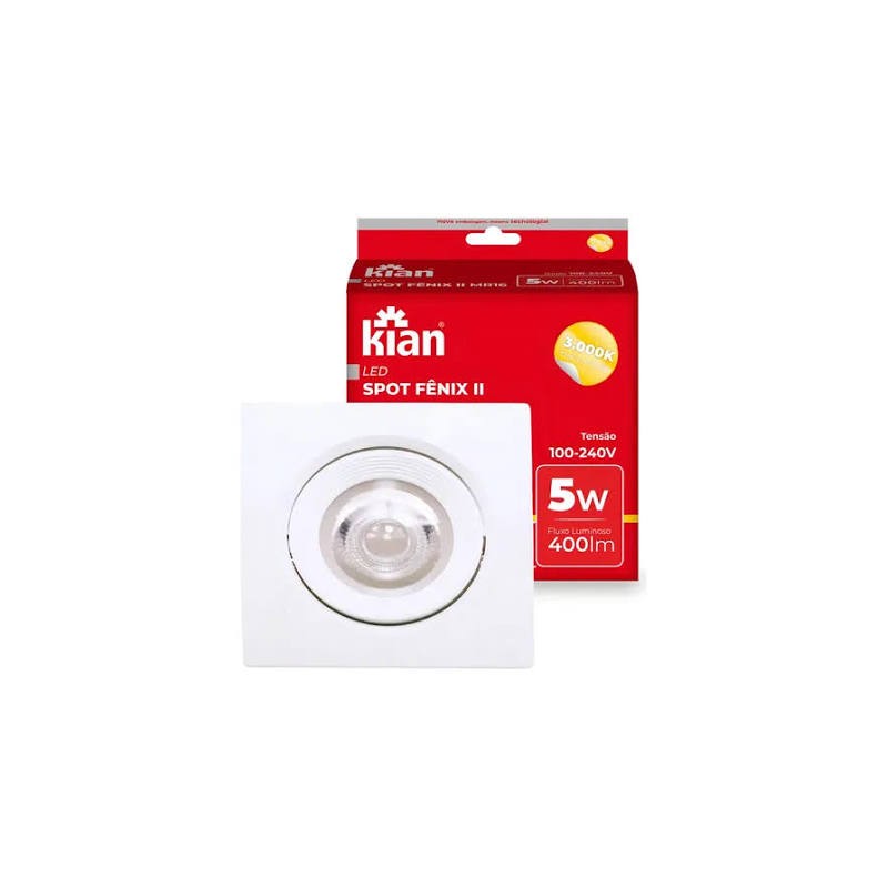 SPOT EMB. LED KIT RD. 5W 6.500K KIAN