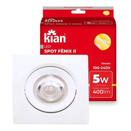 SPOT EMB. LED KIT RD. 5W 6.500K KIAN